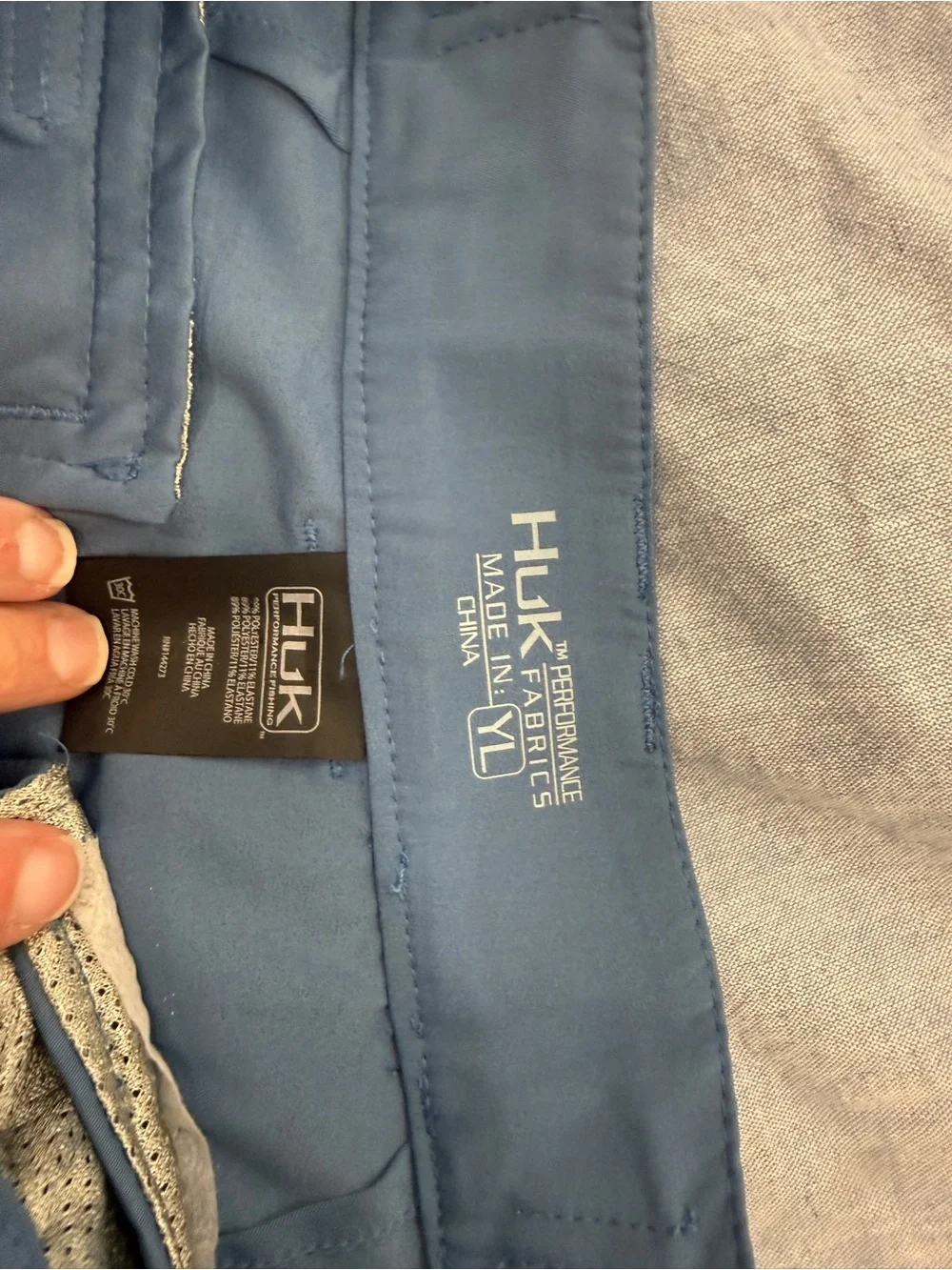 NWOT Huk Kids Slate Blue Pursuit Shorts Size L